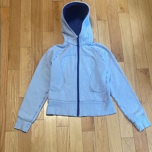 lululemon athletica Light Blue Hooded Zip-Up Jacket